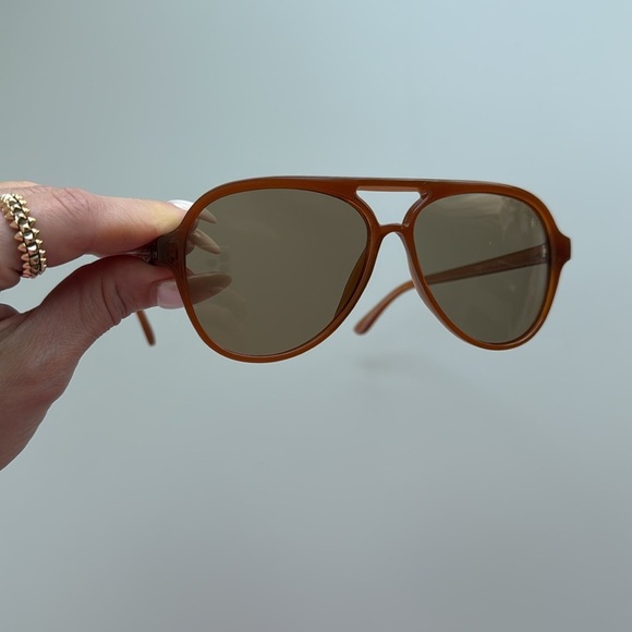 Brown Aviator Sunglasses main image 7